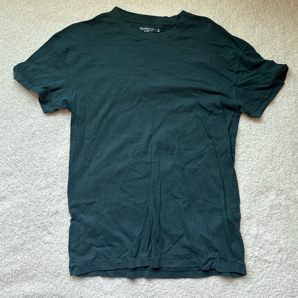 Abercrombie & Fitch Soft AF Dark Green Short Sleeve Tee
